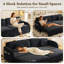 Canapé-lit en chenille convertible 81,1 po avec poche latérale et port USB-1226728522-1226728534