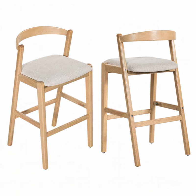 Wooden Barstool, Natural