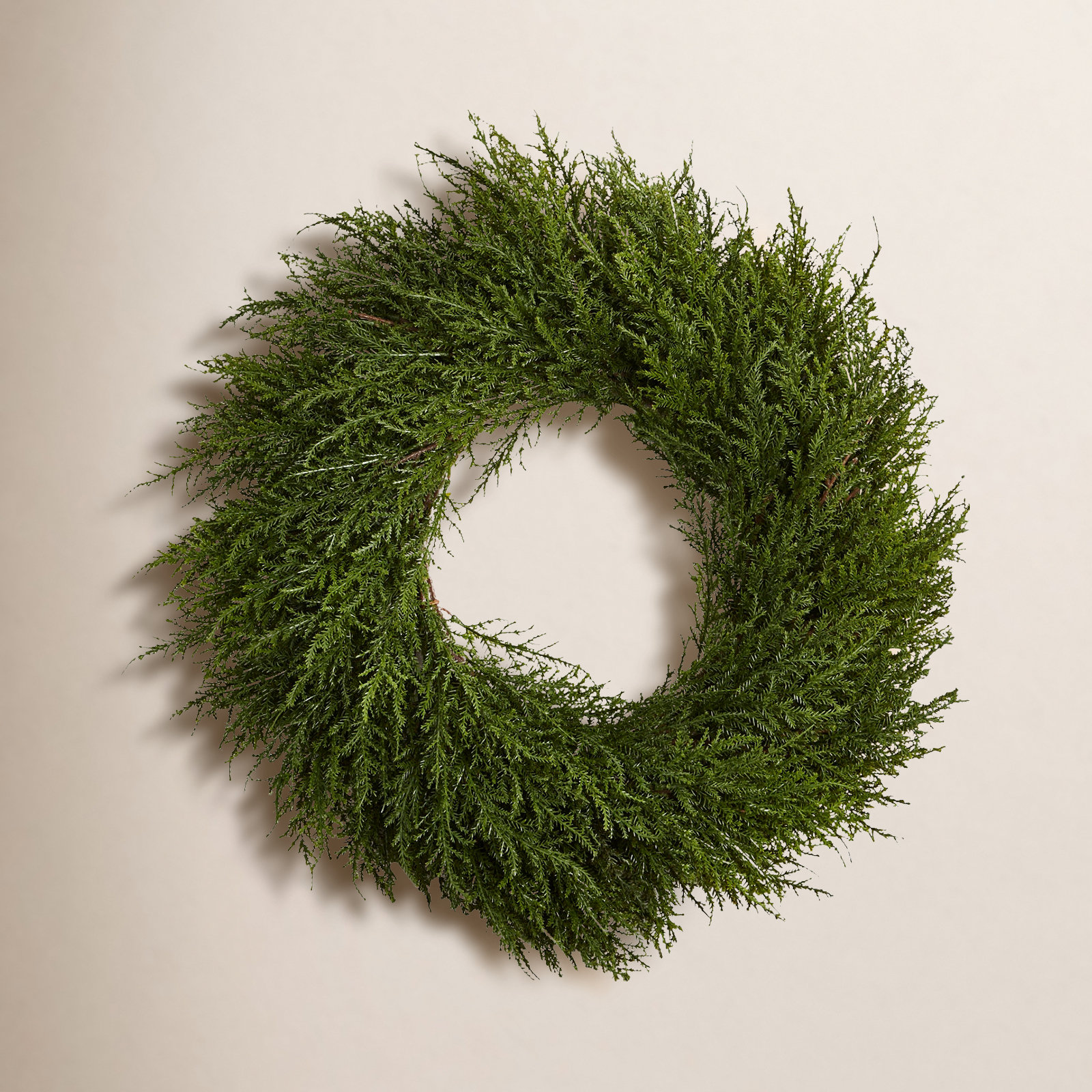 24'' Faux Cedar Wreath