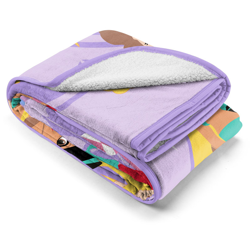 Disney Princess Beauty is Within Fluffy Sherpa Fleece Throw Blanket