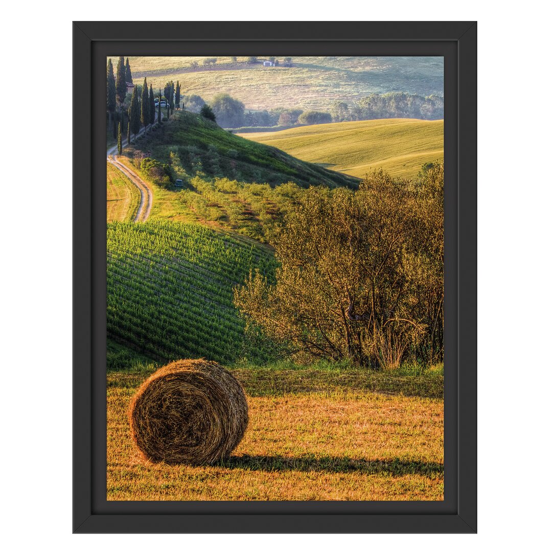 Gerahmtes Poster Italienische Toskana-Landschaft