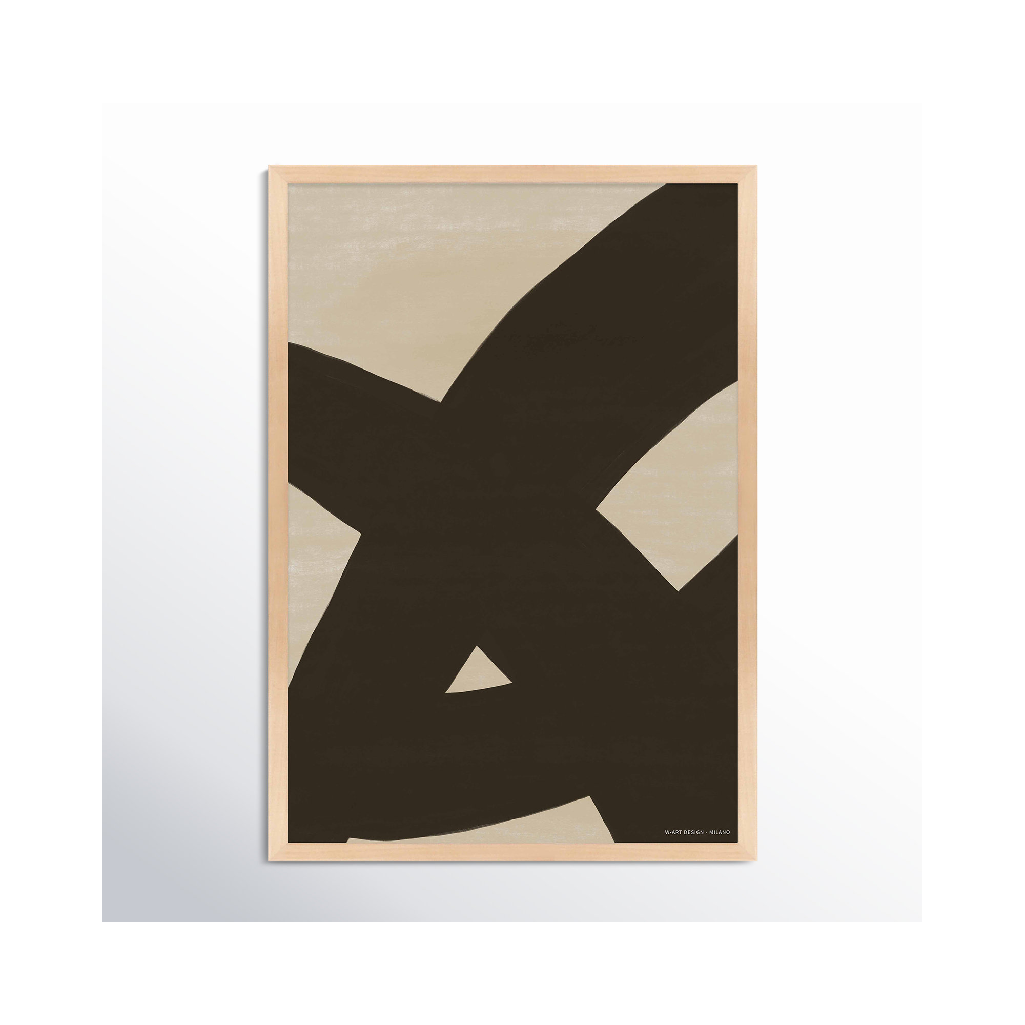 Form & Fusion 2 by Romina Gadler, Maple Framed Paper, 25" H x 17.5" W x 1.25" D