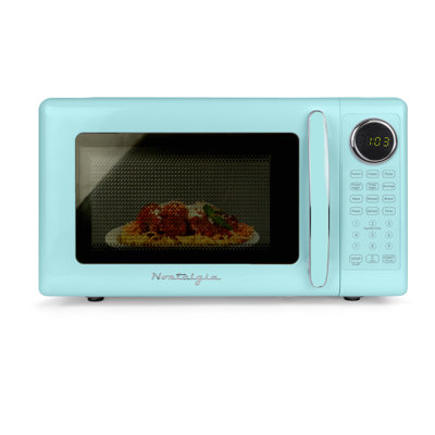 Retro 0.7 Cu Ft Microwave - Aqua