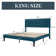 Hegg Linen Tufted Upholstered Platform Bed with Wood Slats Headboard Included