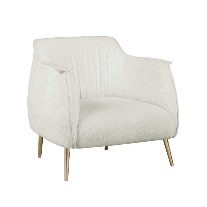 Fauteuil d'appoint 1 pièce Luxury Furniture, Blanc