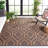 Natural Fiber Flat Weave Jute And Cotton Geometric Rug-768843898
