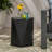 Lightweight Concrete Side Table, Pentagon Design, Matte Black, 16.06"X16.06"X16.06", No Assembly Needed Chic Outdoor Black Finish, 16X16x16,