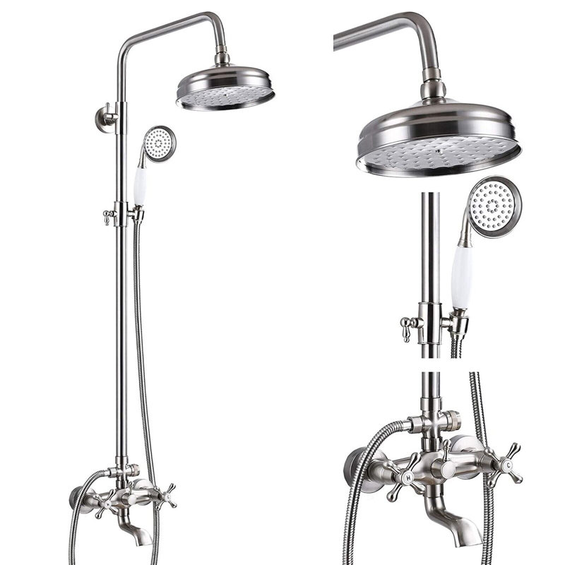 Robinet de douche nickel brossé