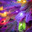 7.6' Artificial Pine Christmas Tree with Color & Clear Lights