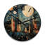 Urban Utopia IV - Abstract Collages Oversized Wood Wall Clock-1018934832