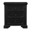 Table de chevet gris anthracite au design rustique, 3 tiroirs fonctionnels pour meubles de chambre