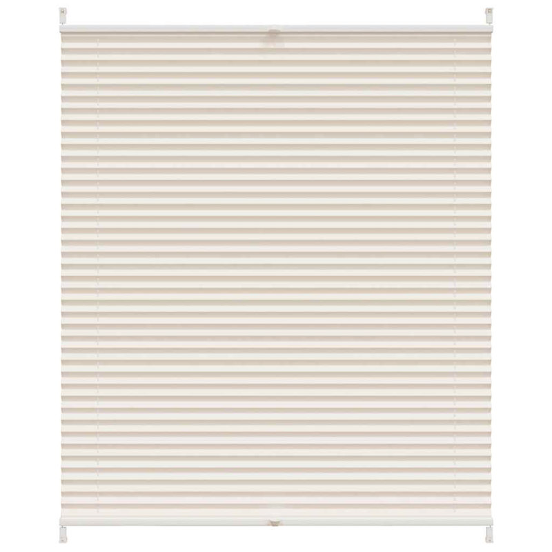 Room Darkening Pleated Blind, 110cm W x 125cm L, Cream
