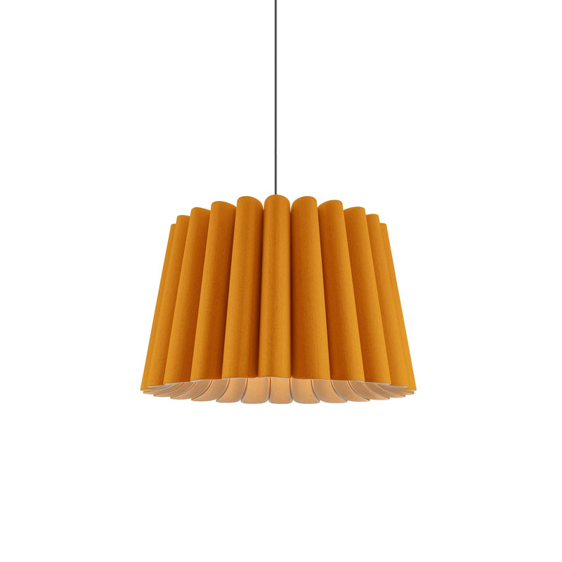 Luminaire suspendu long Renata, Ocre