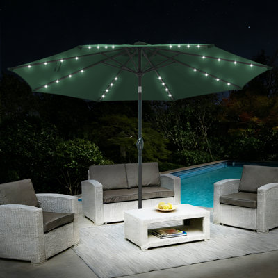 10 ft Solar Patio Umbrellas with Lights