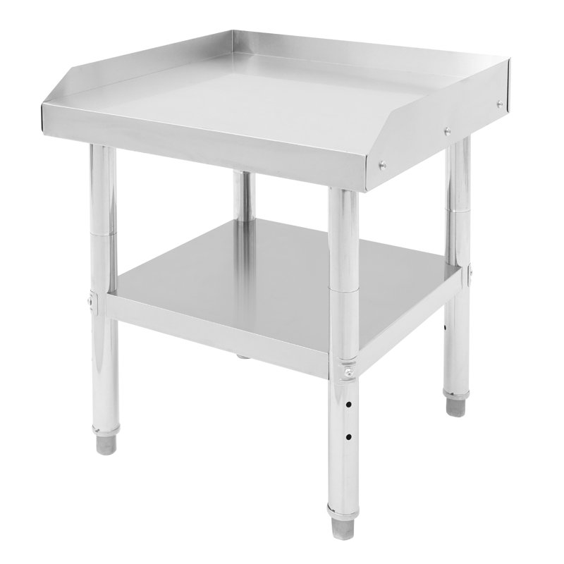 Table de travail avec dosseret, table de préparation pour cuisine, restaurant, garage, buanderie, H 26 po x L 24 po x l 24 po
