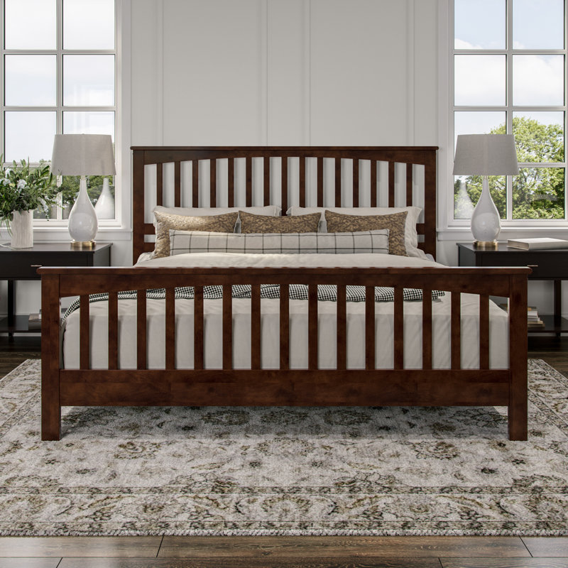 Brooklyn Foundation Bed with Matching Footboard, King, Walnut