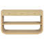 Console 1 pièce - Conception courbée élégante avec tiroirs à fermeture en douceur - Base en bois massif - Finition naturelle-930639595