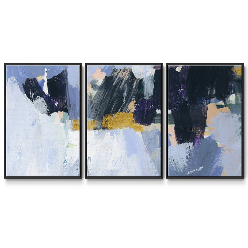 Arctique arctique II - Toile encadrée multi-pièces, Noir, H 36 po x l 75 po x P 2 po