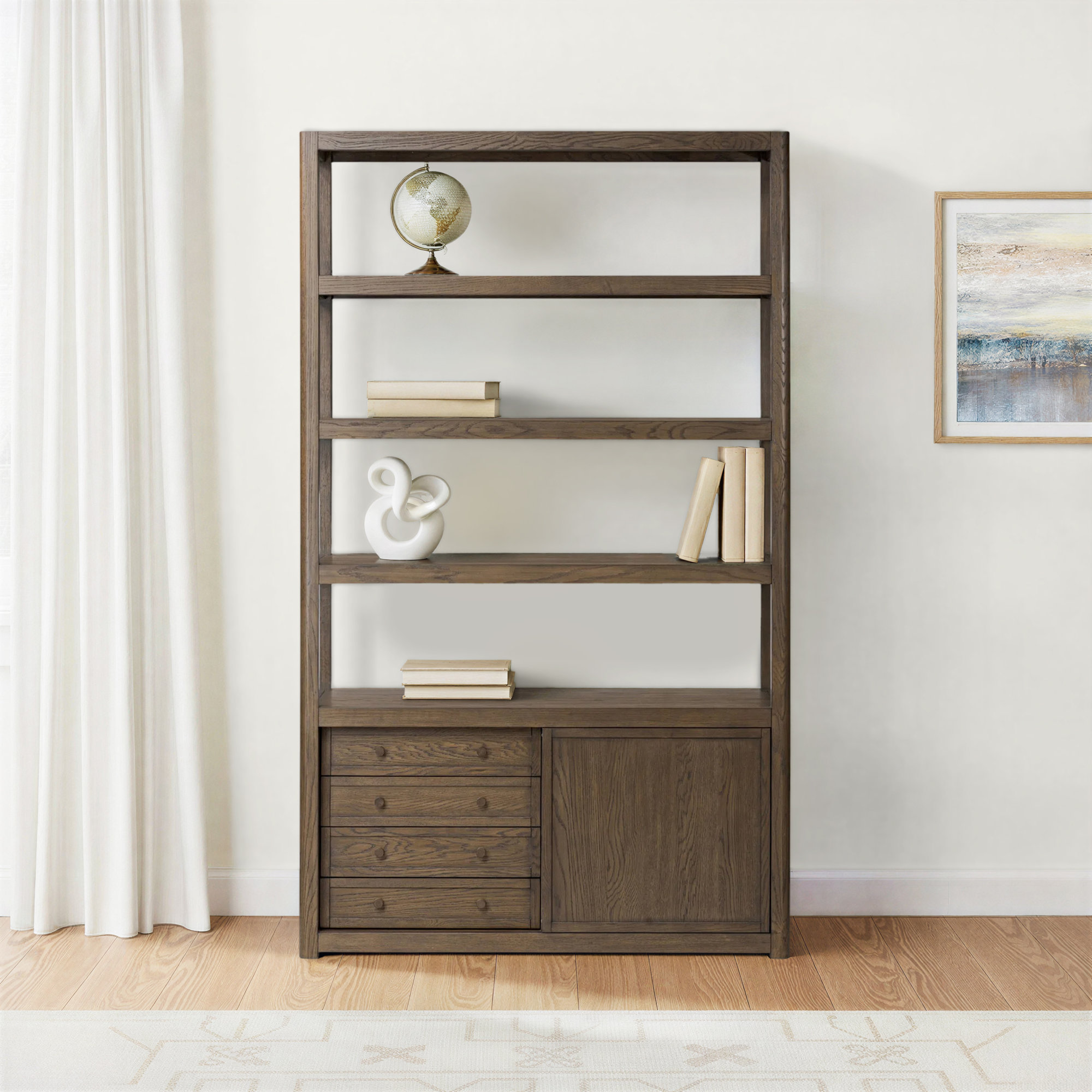 Fuaad Wide Bookcase Storage Bookcase