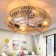 Mattawan 19.6"- 4 Light 7 Blade Caged Ceiling Fan with Remote Control and Light Kit Included