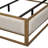 Empire Queen Bed In Sand Fabric With Hand Brushed Gold Metal Frame-105481167-91527723