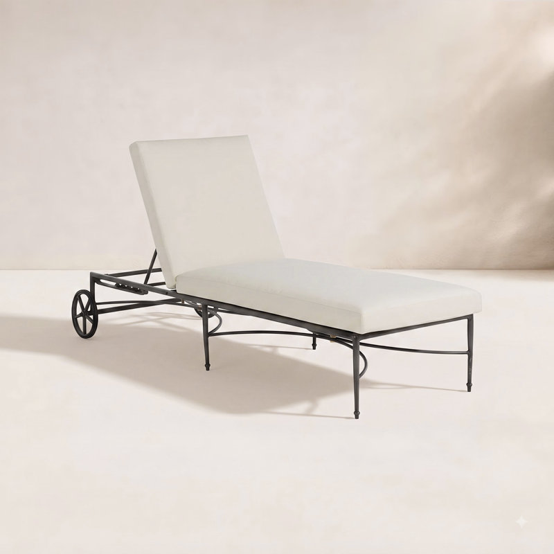 Roma Aluminum Chaise, Welt, Perigold Poros Eggshell