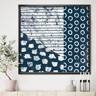 " Indigo Striples And Tile "