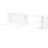 White Bed With Versatile Office Desk, Queen - Framework Removable Study Space Saving,