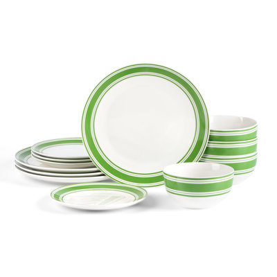 Rival 12-Piece Dinnerware Set Porcelain