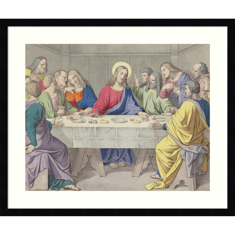 «Jesus Institute The Eucharist» par German School, reproduction d'art sur bois encadrée
