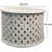 Mango Wood Round Coffee Table With Intricate Diamond Cutout Base, Distressed Farmhouse Style