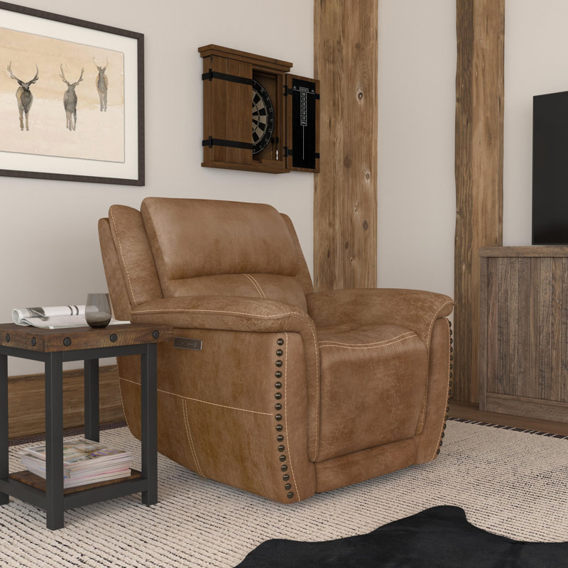 Fauteuil inclinable électrique Beau avec repose-tête électrique, Brun clair