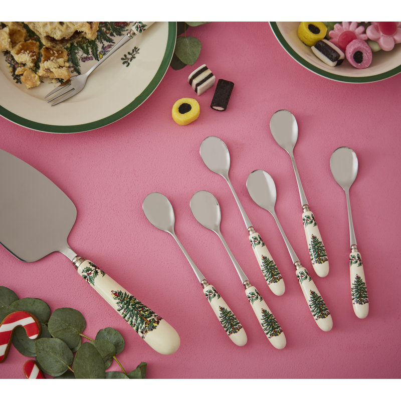 Spode Christmas Tree Teaspoons 6"
