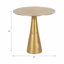 Table d'appoint ronde chic Elevarre - Variante dorée élégante, parfaite pour les maisons modernes - 20 po, idéale pour les espaces de vie-1366976870