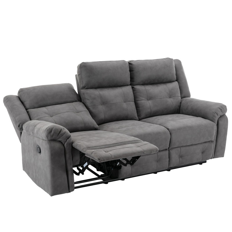 Bonachea 3 Seater Reclining Sofa, Dark Grey