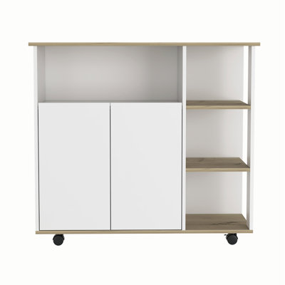Versatile Kitchen Cart with Abundant Storage and Mobility Options