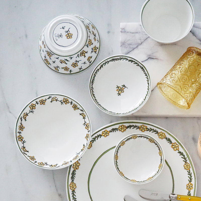 Daisy Chain 3 Piece Appetizer Plate Set