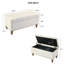 Rangement en lin beige - Structure solide, pour chambre à coucher, salon, espace supplémentaire d'entrée avec rangement pratique, compartiment caché