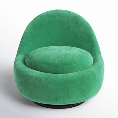 Arc Upholstered Swivel Accent Chair