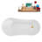59" Streamline Clawfoot Soaking Acrylic Bathtub With Drain, Clawfeet, and Bamboo Tray-1012264505-1012264666