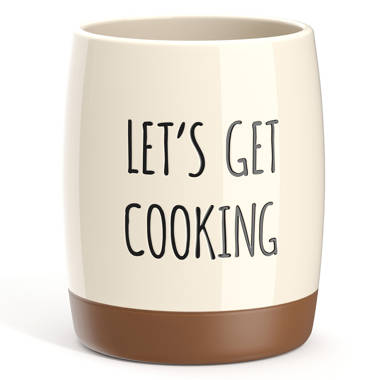 Utensil Crock Barnyard Designs Color: White