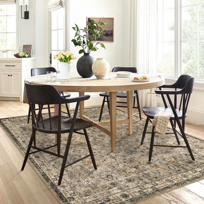 Tapis à motif floral rétro Boho