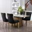 Chaises de salle à manger, chaise de salle à manger rembourrée haut de gamme avec anneau clouté-531111163-511006699-511006614