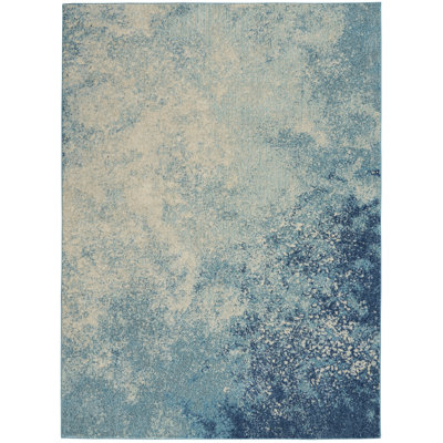 Passion Navy Light Blue Area Rug