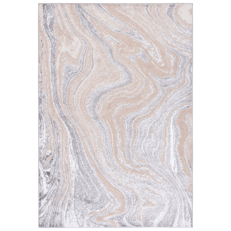 Tapis beige / gris Alohi 211, Rectangle 5 pi 5 po x 7 pi 7 po