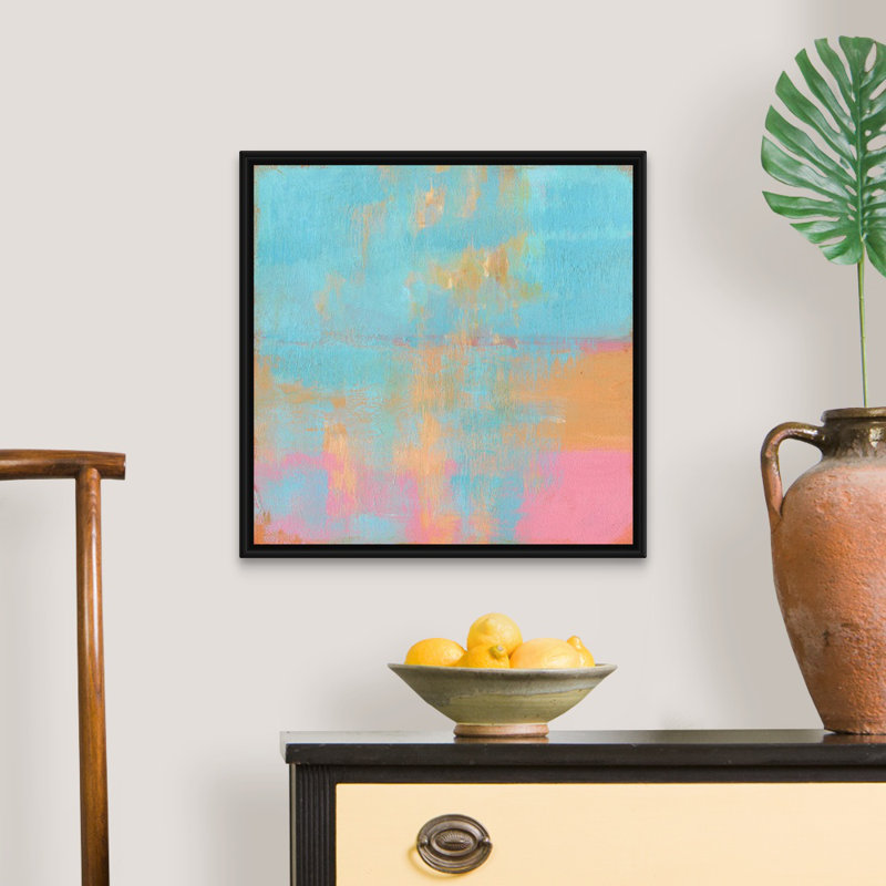 «Day Glow Pastel I» par Carol Young - reproduction d'art, Toile avec cadre noir, H 22 po x l 22 po x P 1,75 po
