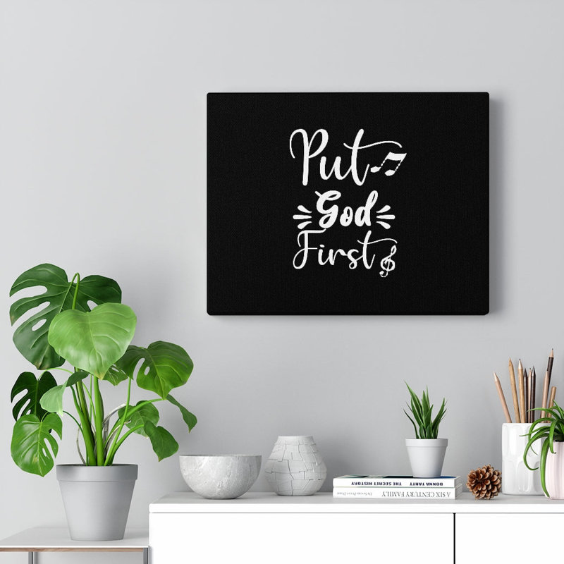 Put God First - Wrapped Canvas Print