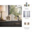 Serre-livres fleur moderne avec orbes en acrylique - décor décoratif pour bureau, accessoire de tablette et bibliothèque - ensemble de 2, 6 po, or et blanc