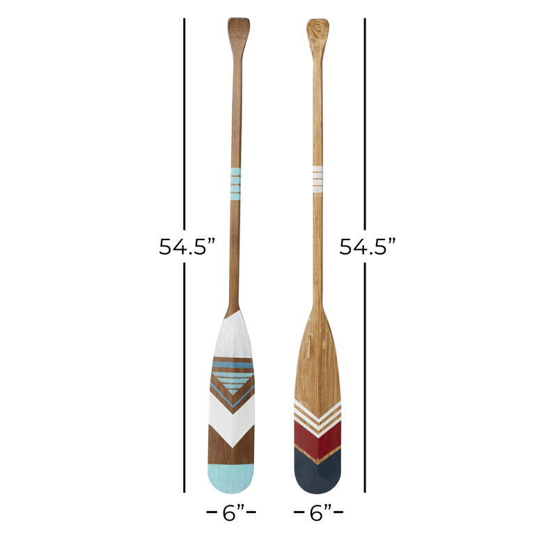 Wood Novelty Canoe Oar Paddle Home Wall Decor with Arrow and Stripe Patterns