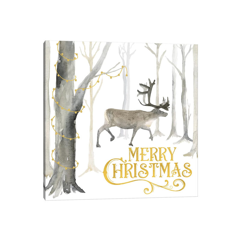 Christmas Forest II Merry Christmas by Tara Reed - Wrapped Canvas Painting, 45.72 cm H x 45.72 cm W